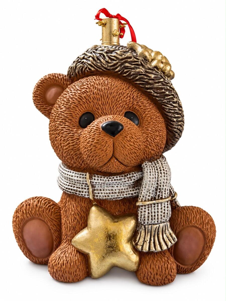 Base albero di natale Orsetto Natalizio Decorativo con Cappello e Sciarpa – Addobbo Natalizio