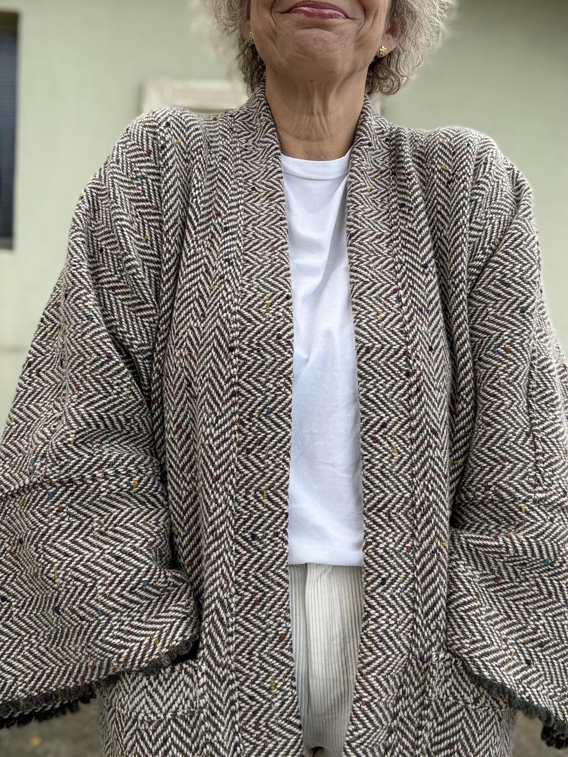 Giacca Kimono spina pesce 