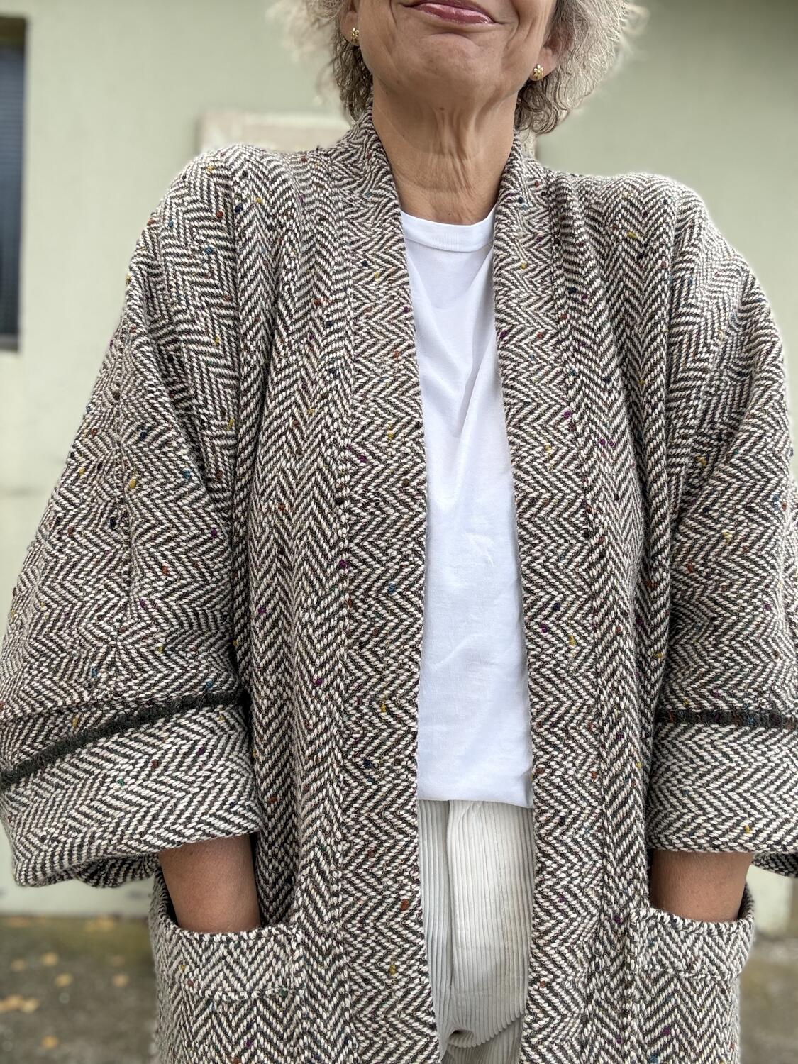 Giacca Kimono spina pesce 