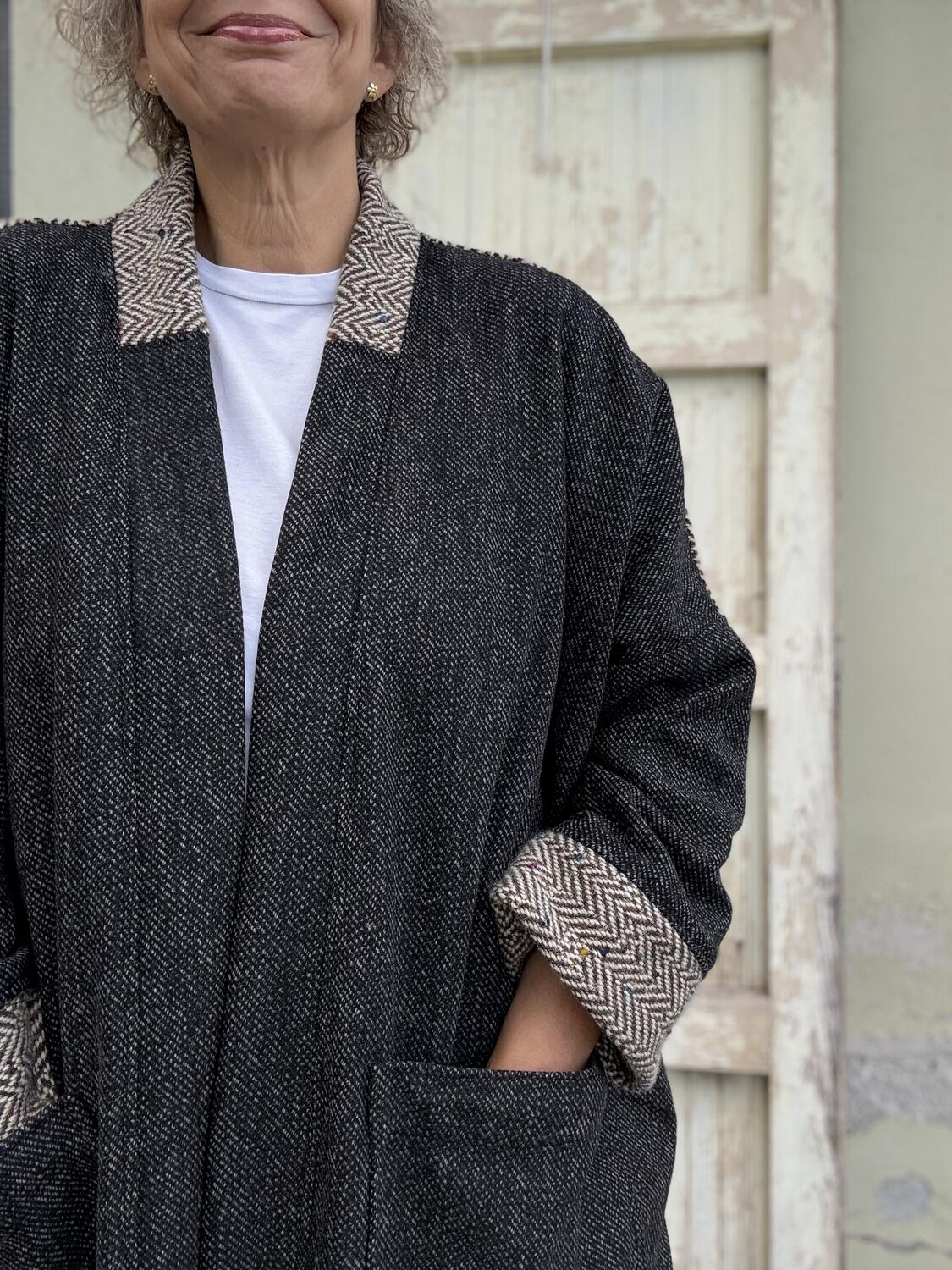 Kimono Cappotto due tessuti 