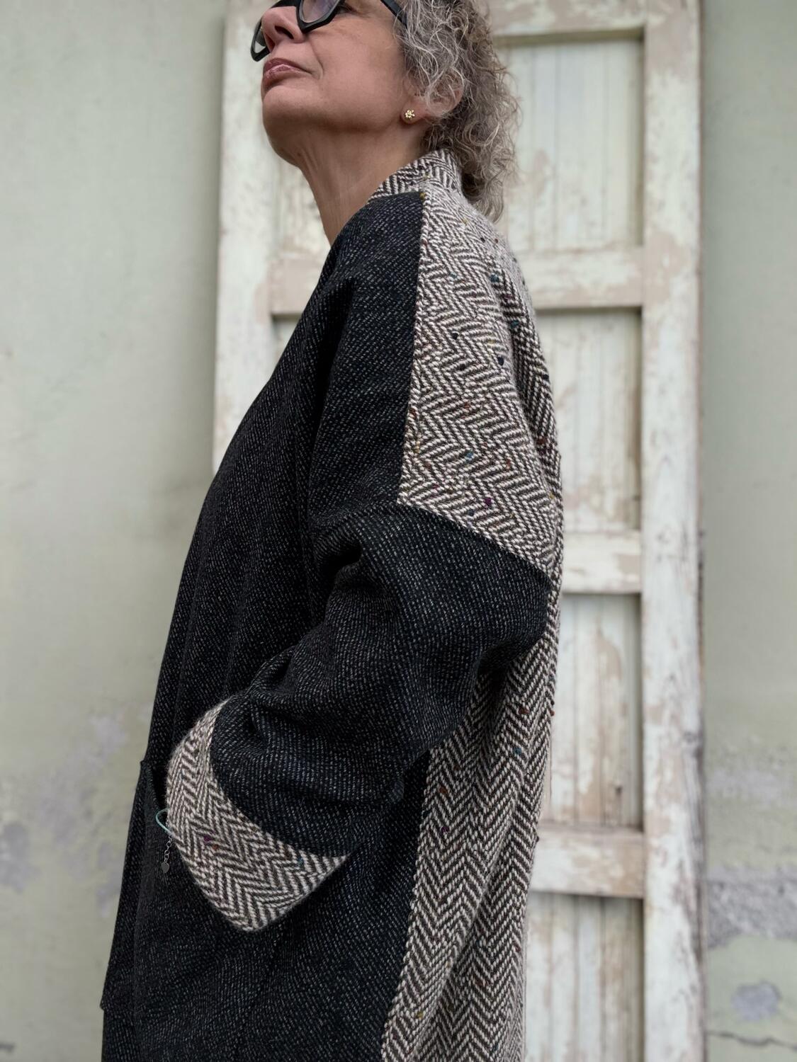 Kimono Cappotto due tessuti 