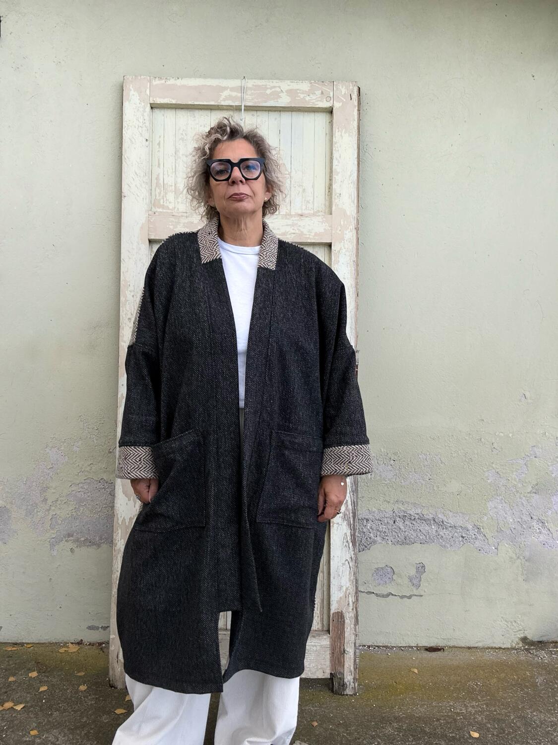 Kimono Cappotto due tessuti 