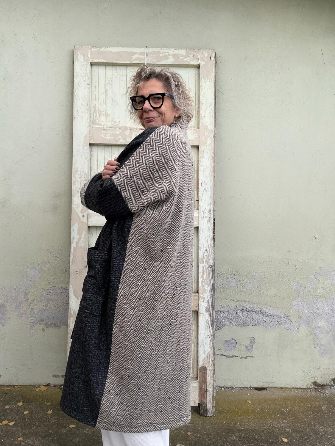 Kimono Cappotto due tessuti 