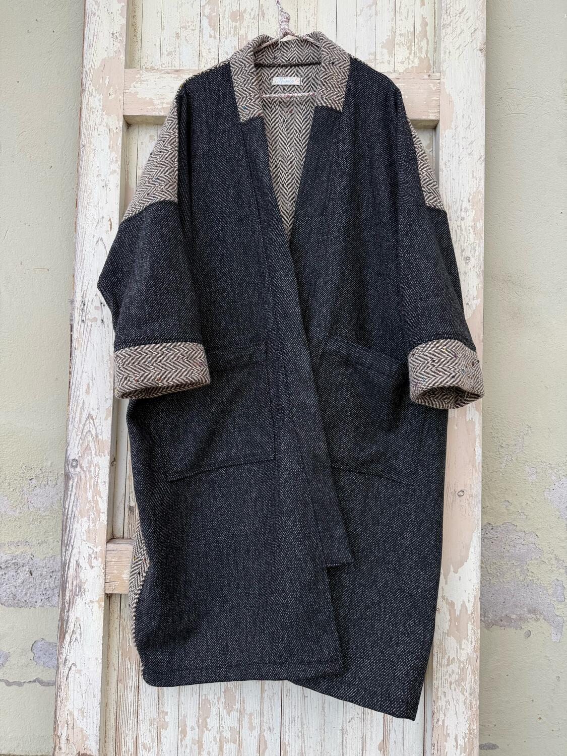 Kimono Cappotto due tessuti 