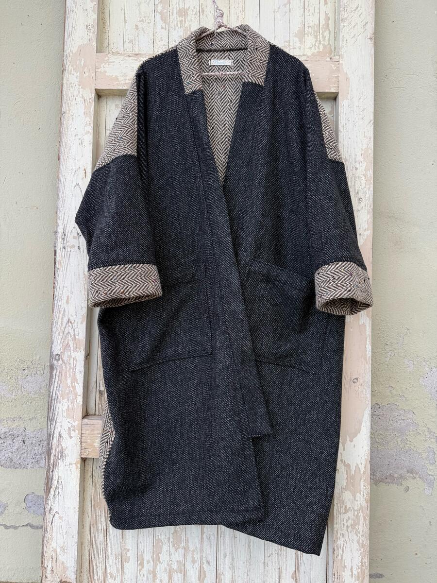 Kimono Cappotto due tessuti 