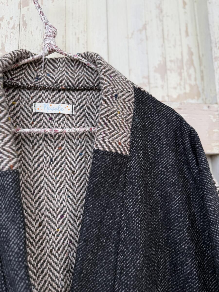 Kimono Cappotto due tessuti 
