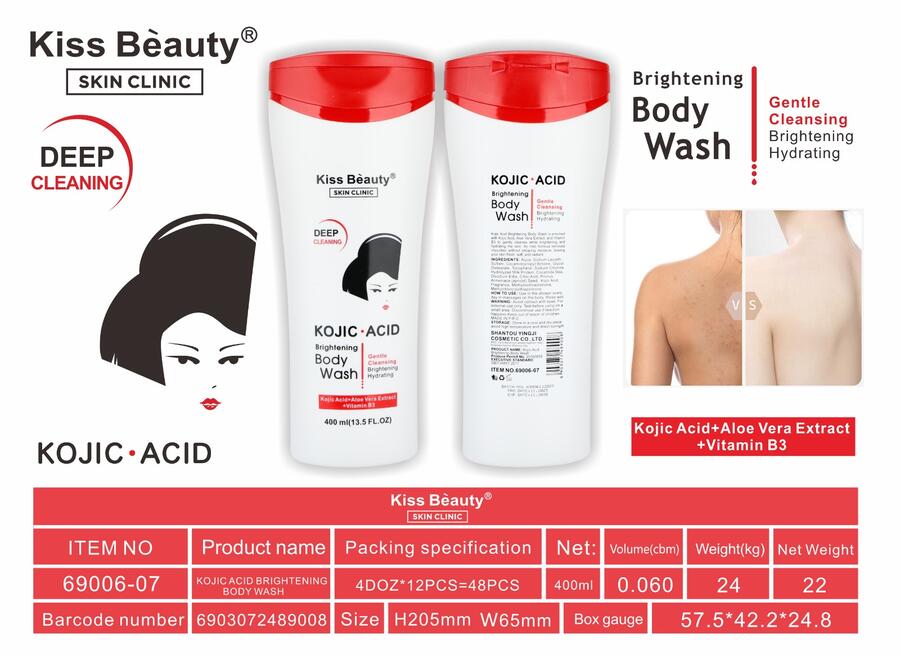 Kiss Beauty Kojic Acid Body Wash da 400ml [Conf.da 12 pezzi]