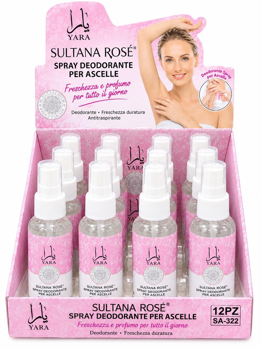 Sultana Rose Deodorante Spray Per Ascelle [Conf.da 12 pezzi]