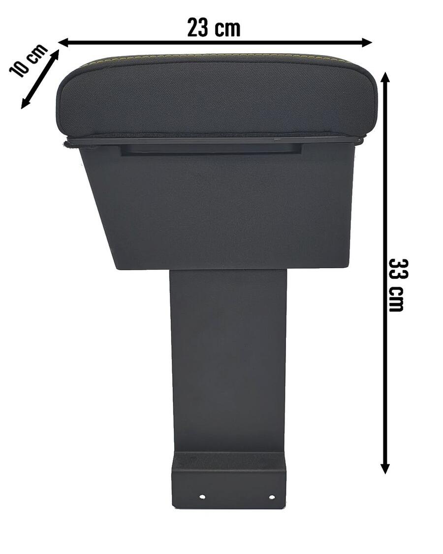 Bracciolo regolabile con portaoggetti per Fiat Panda (2012-2024)