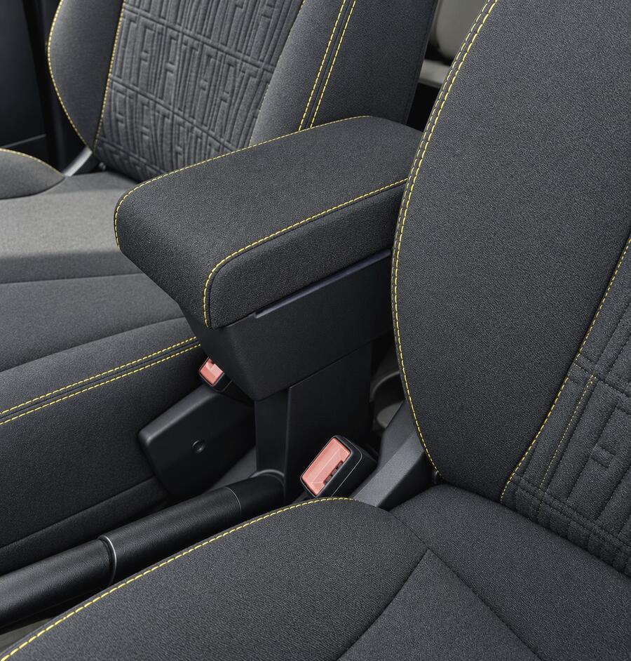 Bracciolo regolabile con portaoggetti per Fiat Panda (2012-2024)