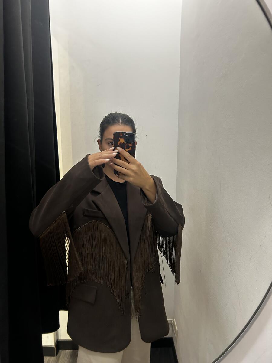 Blazer/Cappotto frange