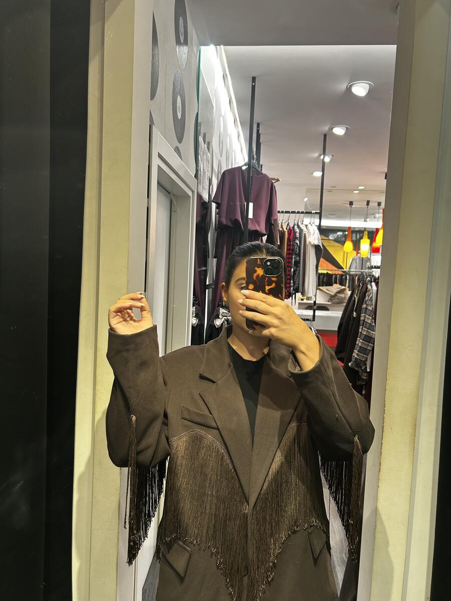 Blazer/Cappotto frange
