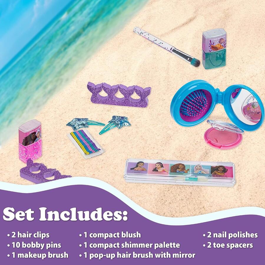 Disney The Little Mermaid Trucchi Bambini Set con Borsetta | Astuccio per Trucchi per Bambine |Regalo per Bambini dai 3 + di Townley Girl