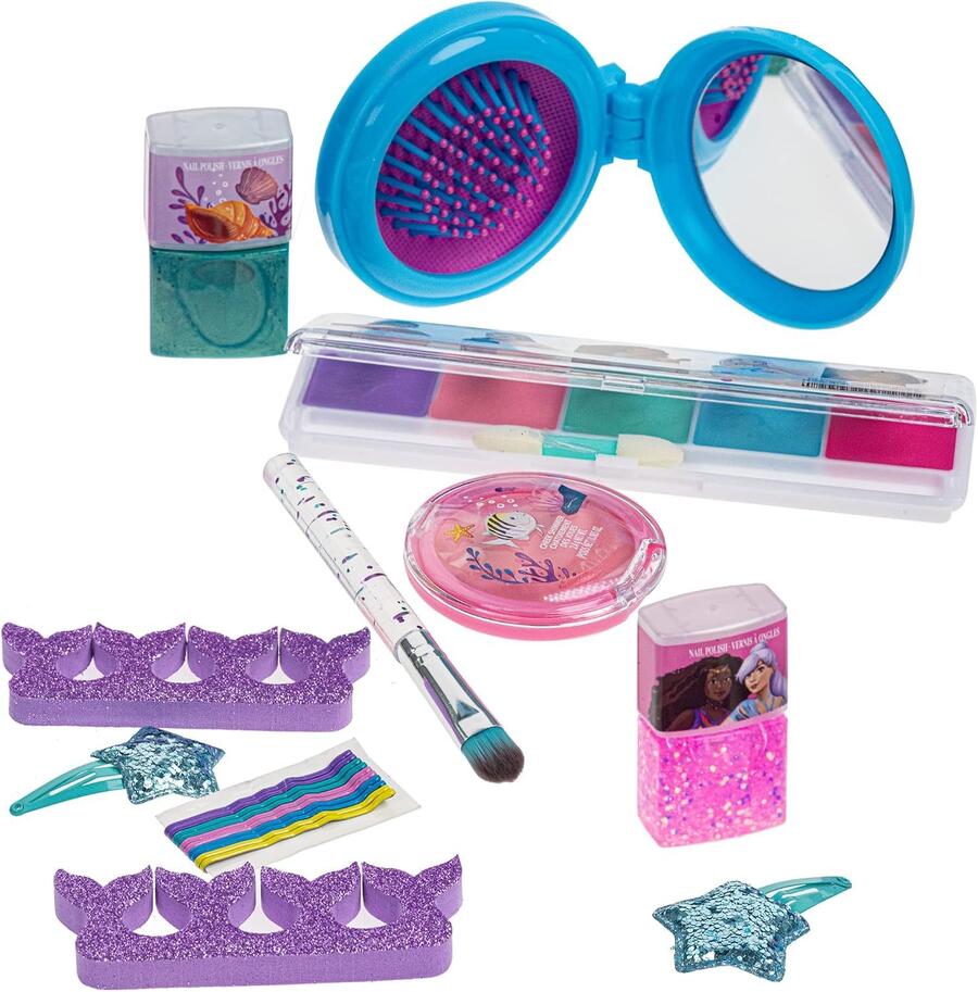 Disney The Little Mermaid Trucchi Bambini Set con Borsetta | Astuccio per Trucchi per Bambine |Regalo per Bambini dai 3 + di Townley Girl