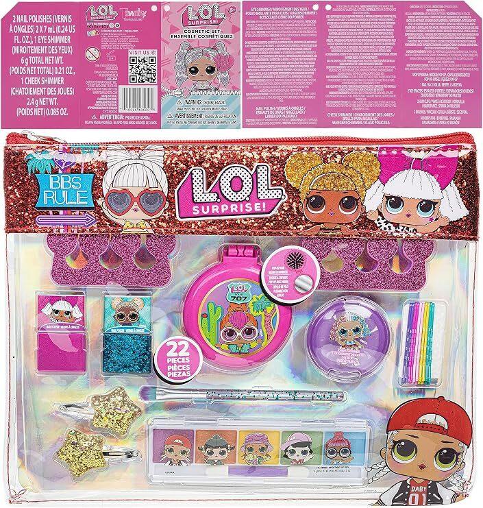  Townley Girl L.O.L Trucchi Bambini Set con Borsetta Surprise Beauty Case con catena, 22 pezzi, Astuccio per Trucchi per Bambine |Regalo per Bambini dai 3 + di Townley Girl