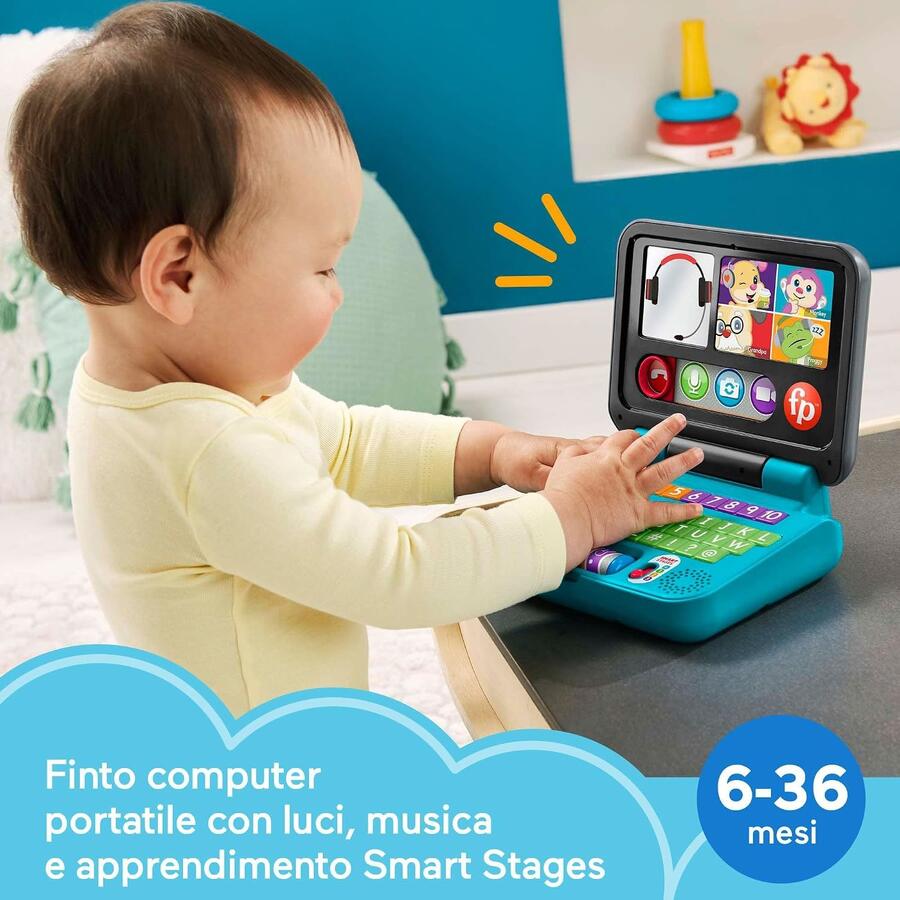Fisher Price HHH03 LAPTOP Ridi e Impara Il Mio Primo Laptop - 6 MESI +