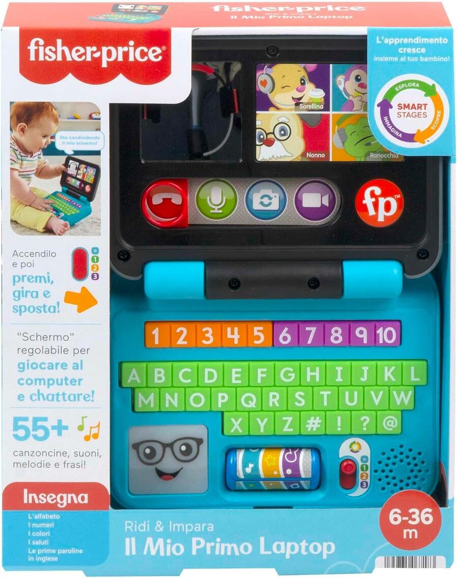 Fisher Price HHH03 LAPTOP Ridi e Impara Il Mio Primo Laptop - 6 MESI +