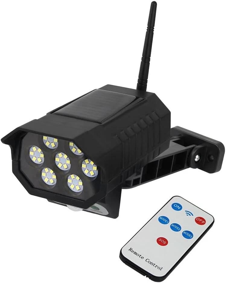 TELECAMERA FINTA DA ESTERNO CON LED PANNELLO SOLARE E SENSORE DI MOVIMENTO