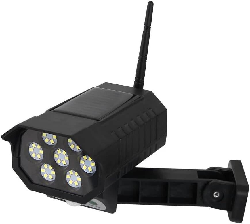 TELECAMERA FINTA DA ESTERNO CON LED PANNELLO SOLARE E SENSORE DI MOVIMENTO