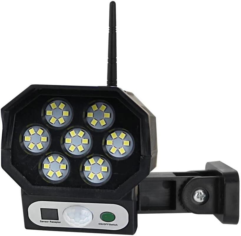 TELECAMERA FINTA DA ESTERNO CON LED PANNELLO SOLARE E SENSORE DI MOVIMENTO