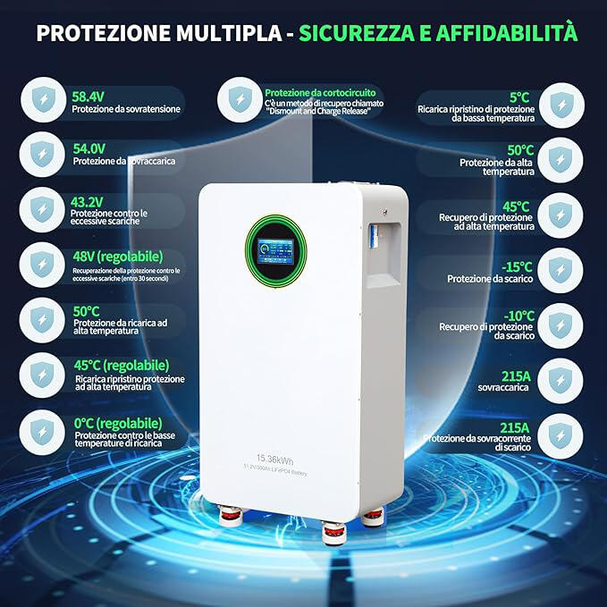 Batteria per accumulo Datou Boss 16 kw , lifepo4 48v non cei 0-21