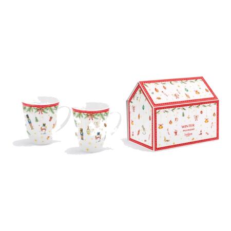 Livellara Set 2 Mug 450ml Buon Natale — porcellana decorata giocattoli natalizi