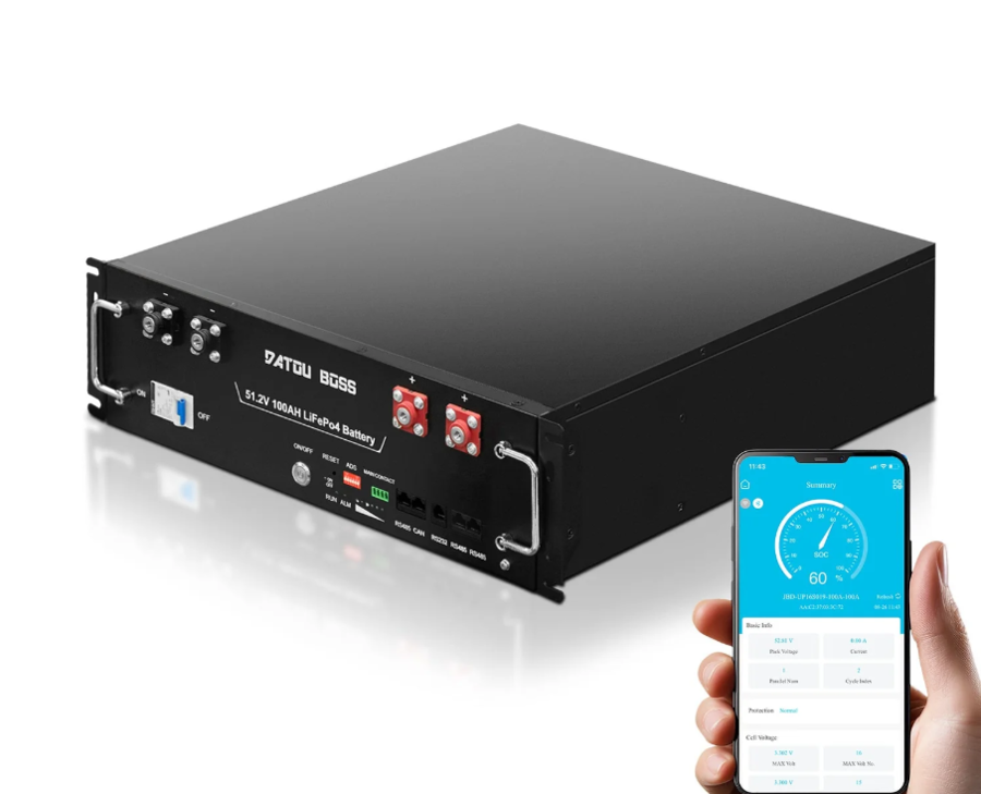  Kit 6.2kW Inverter PowMr WIFI+ Batteria Litio Datou Boss 5 kw lifepo4 48v +Cavi