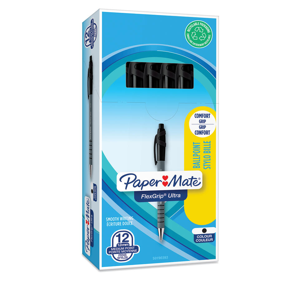 Penna a Sfera a Scatto Flexgrip Ultra 1,0 mm PAPER MATE - conf. 12 pz
