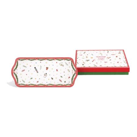 Livellara Vassoio 39x18cm Buon Natale — porcellana decorata giocattoli natalizi