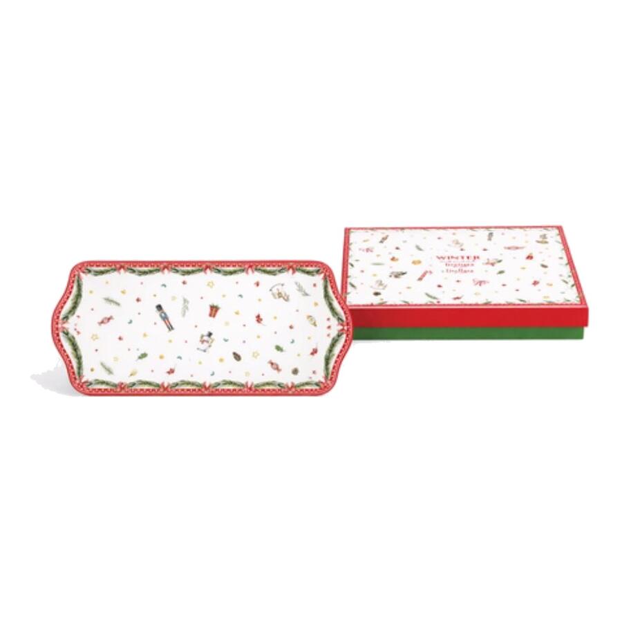 Livellara Vassoio 39x18cm Buon Natale — porcellana decorata giocattoli natalizi