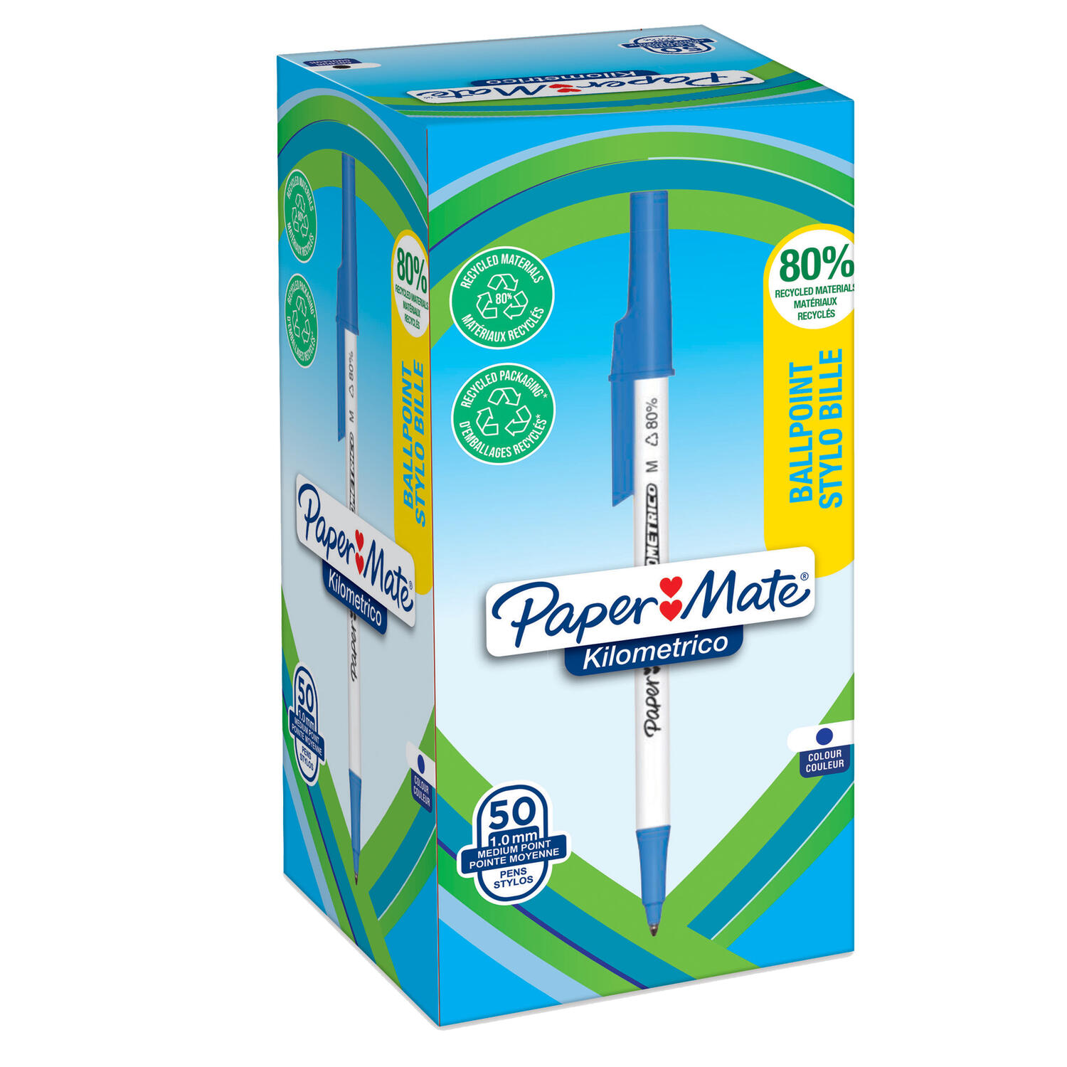 Penna a Sfera Kilometrico Recycled 1,0 mm PAPER MATE - conf. 50 pz