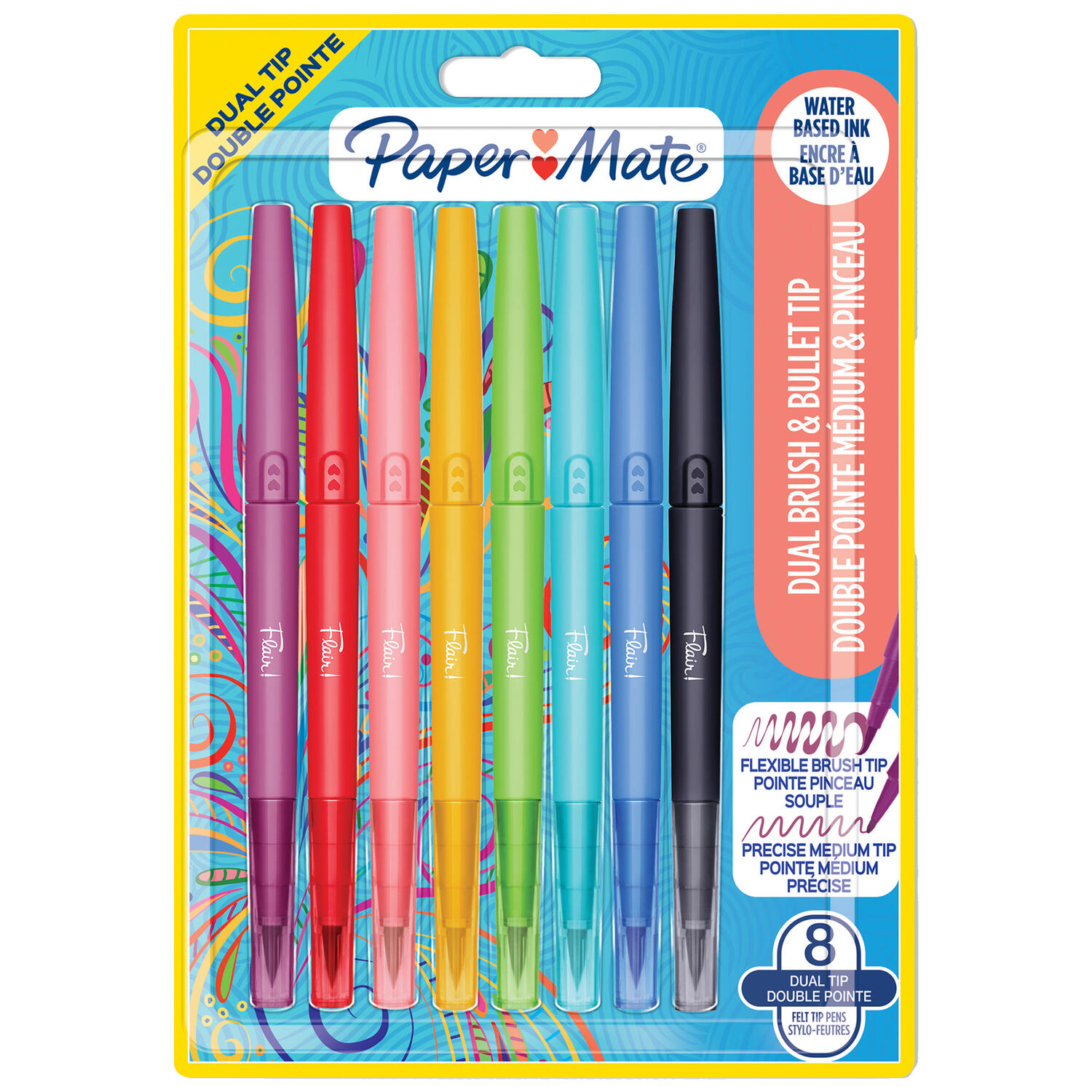 Pennarello Flair Dual Tip PAPER MATE - conf. 8 pz