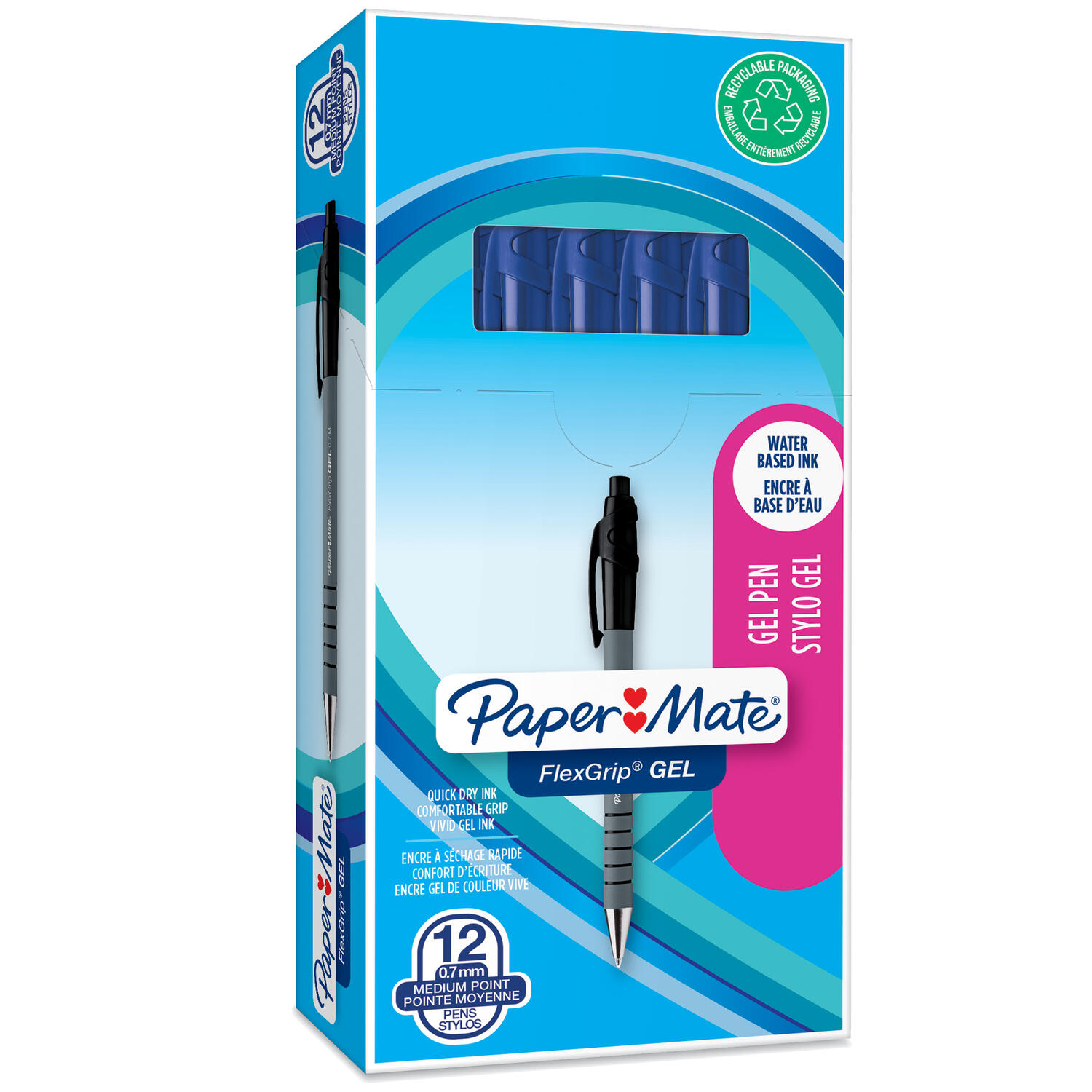 Penna Flexgrip Gel 0,7 mm PAPER MATE - conf. 12 pz