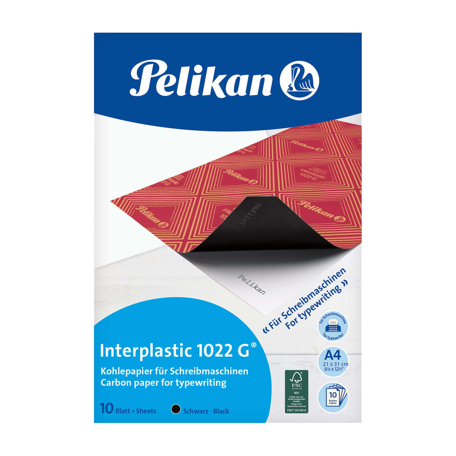 Carta Carbone Nera Interplastic 1022G PELIKAN - conf. 10 pz