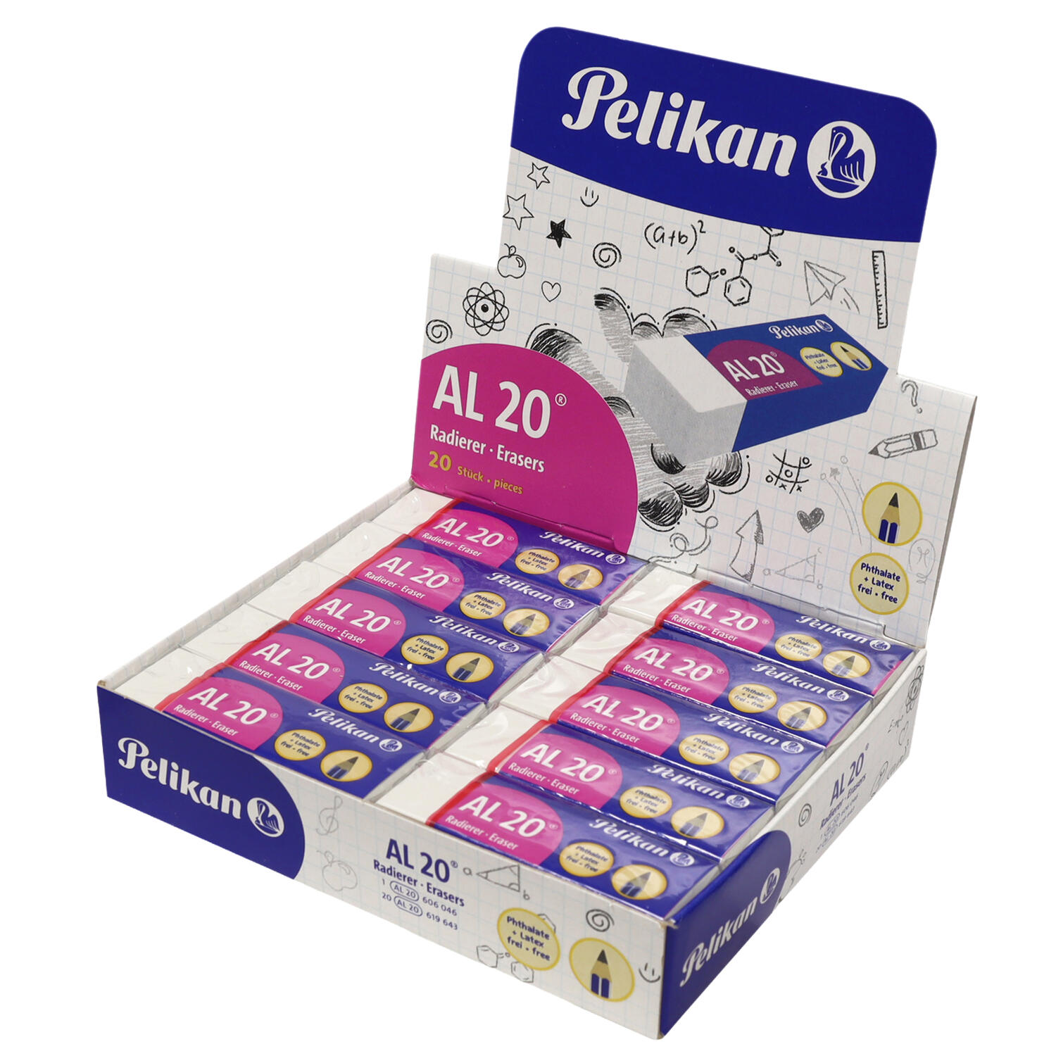 Gomma Bianca per Matita AL 20 PELIKAN - conf. 20 pz