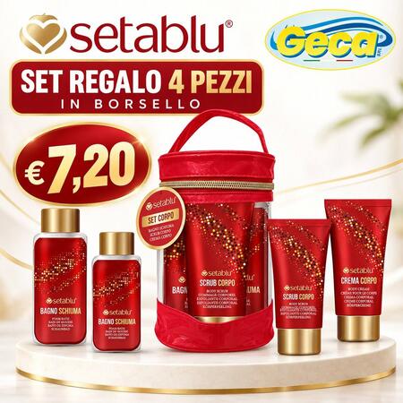 SETABLU SET REGALO 4 PEZZI IN BORSELLO
