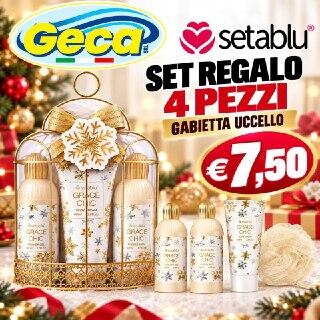 SETABLU SET REGALO 4 PEZZI GABIETTA UCCELLO 