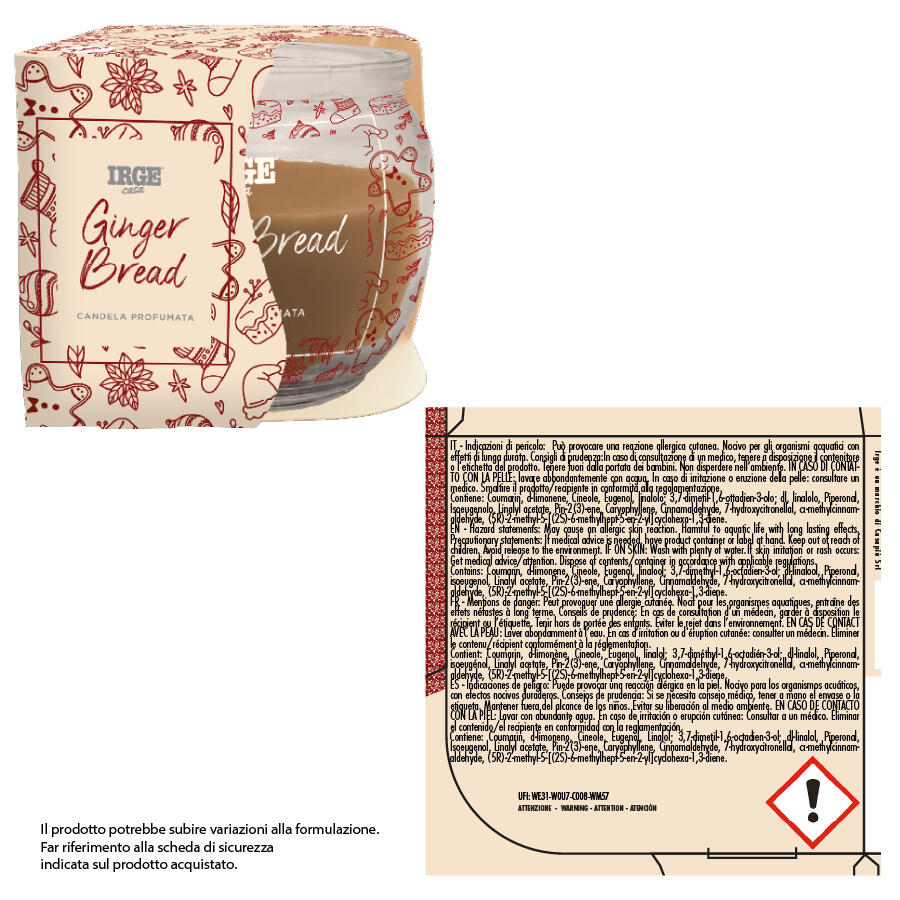 IRGE CANDELA PROFUMATA ROTONDA NATALIZIA 70 GR 