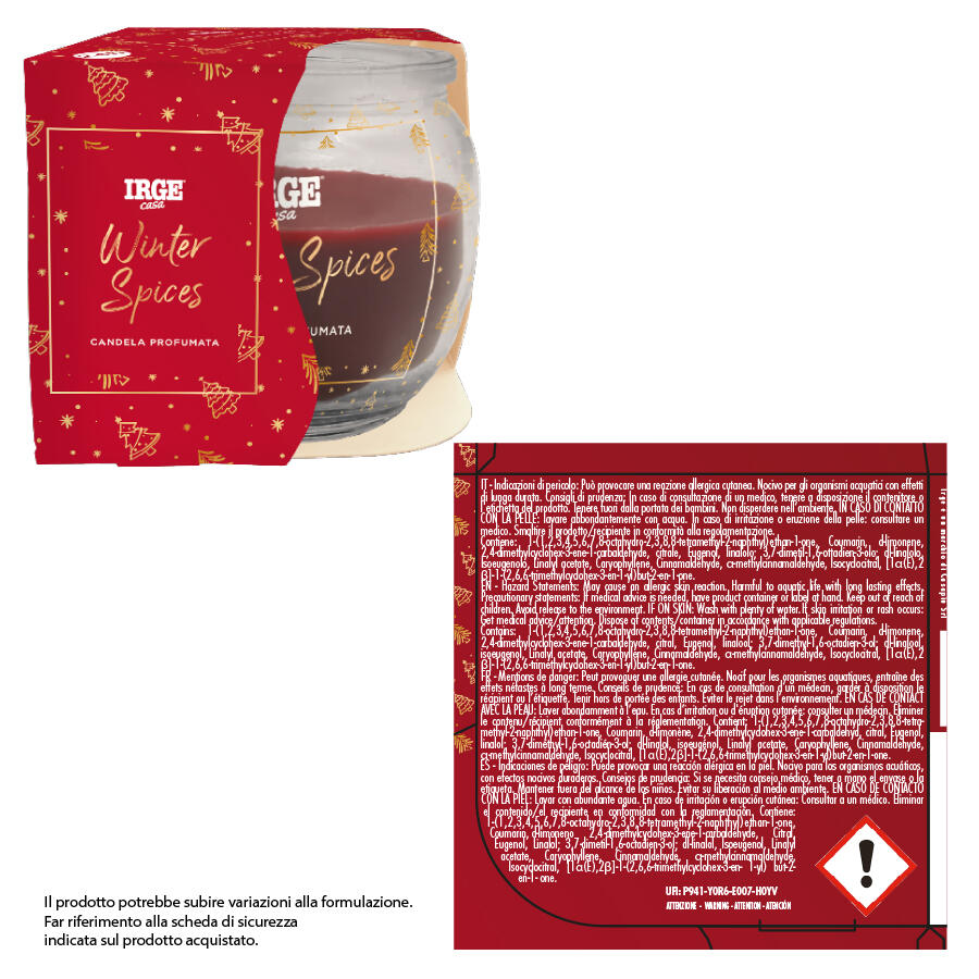IRGE CANDELA PROFUMATA ROTONDA NATALIZIA 70 GR 