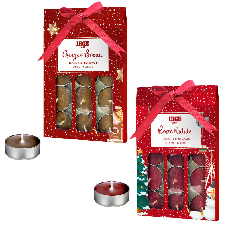 IRGE SET CANDELE TEALIGHTS NATALIZIE 12 PEZZI 