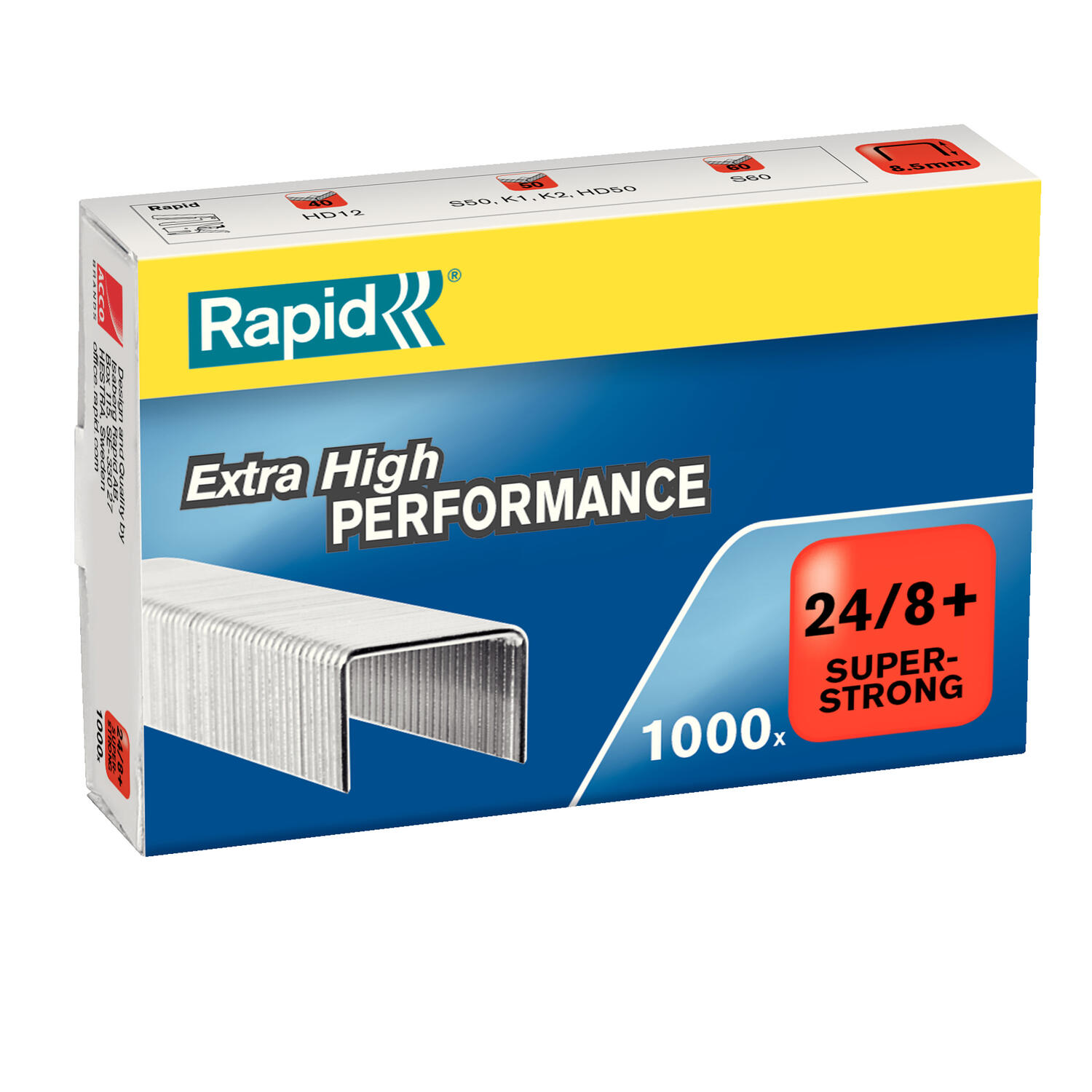 Punti per Cucitrice f.to 24/8+ Super Strong RAPID - conf. 5000 pz