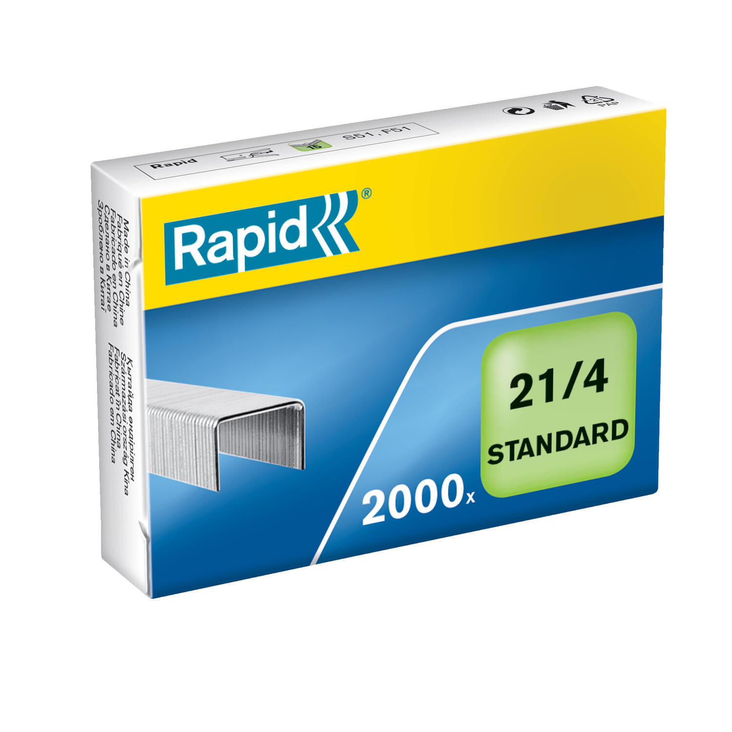Punti per Cucitrice f.to 21/4 (6/4) Standard RAPID - conf. 20000 pz