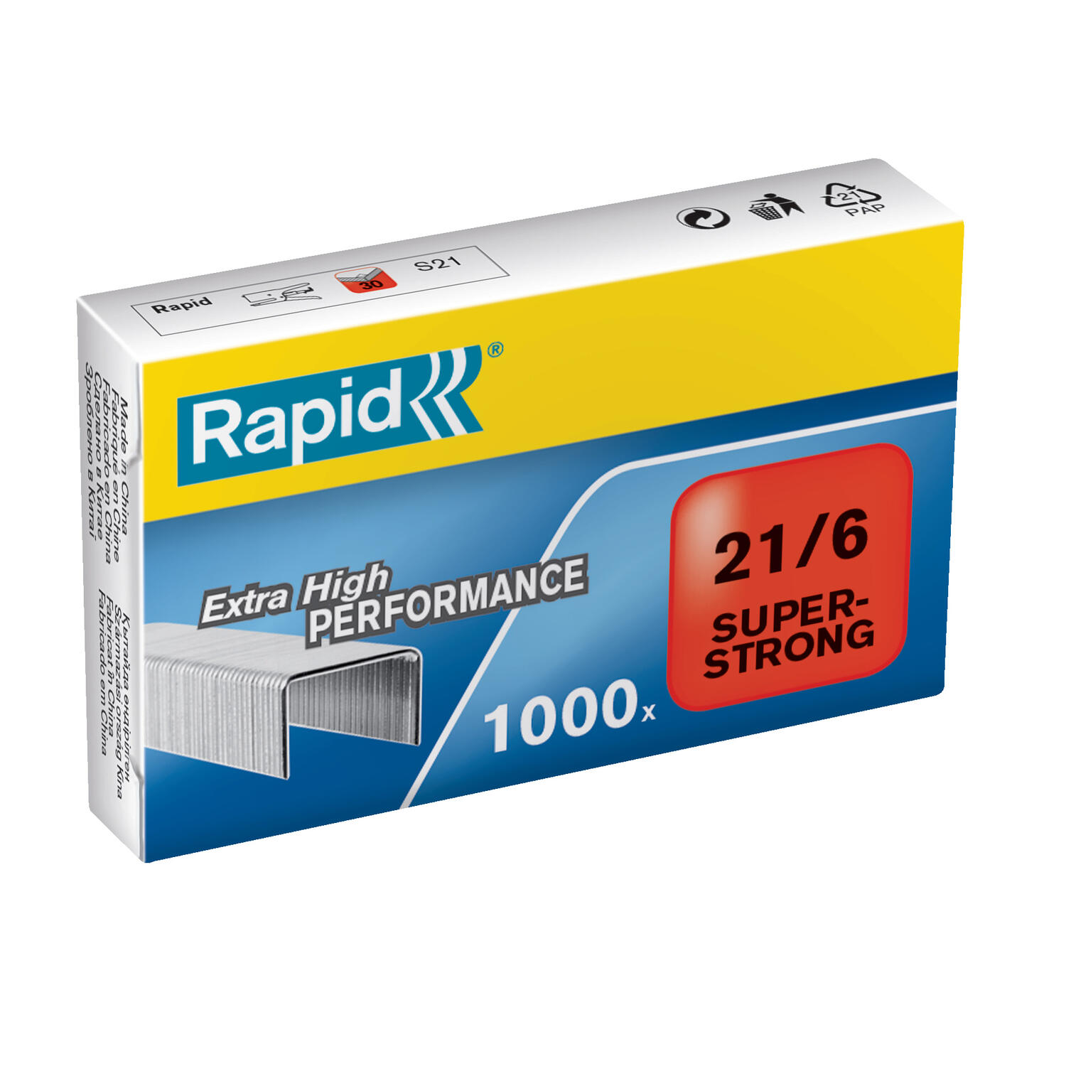 Punti per Cucitrice f.to 21/6 (6/6) Super Strong RAPID - cnf. 5000 pz
