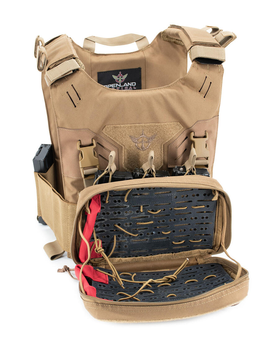 OPENLAND TACTICAL Plate Carrier Command & Survival – Sistema MOLLE Laser Cut