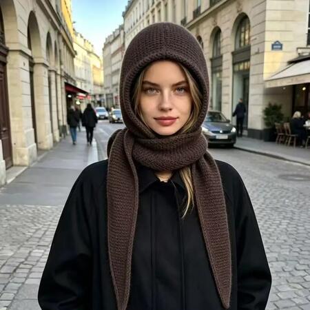 Cappello-Sciarpa 2 in 1 Maglia Morbida