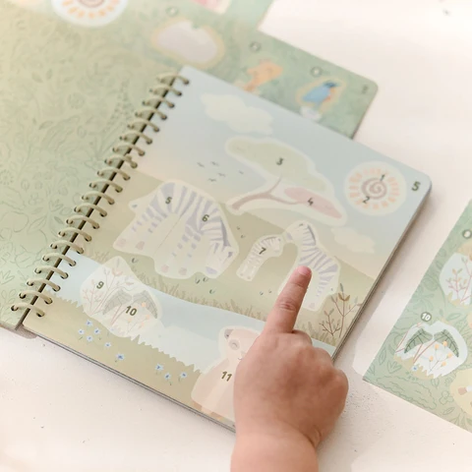 Libro Sticker by Number Safari