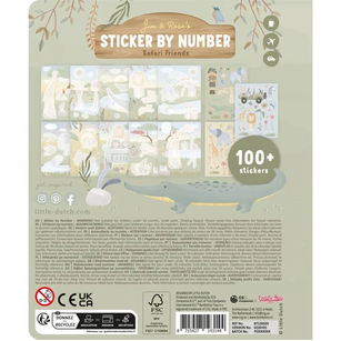 Libro Sticker by Number Safari