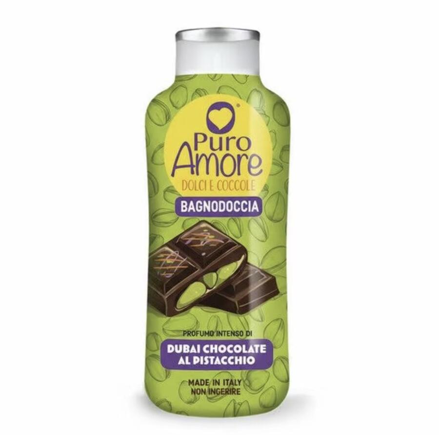 PURO AMORE Bagnoschiuma Dubai Chocolate al Pistacchio