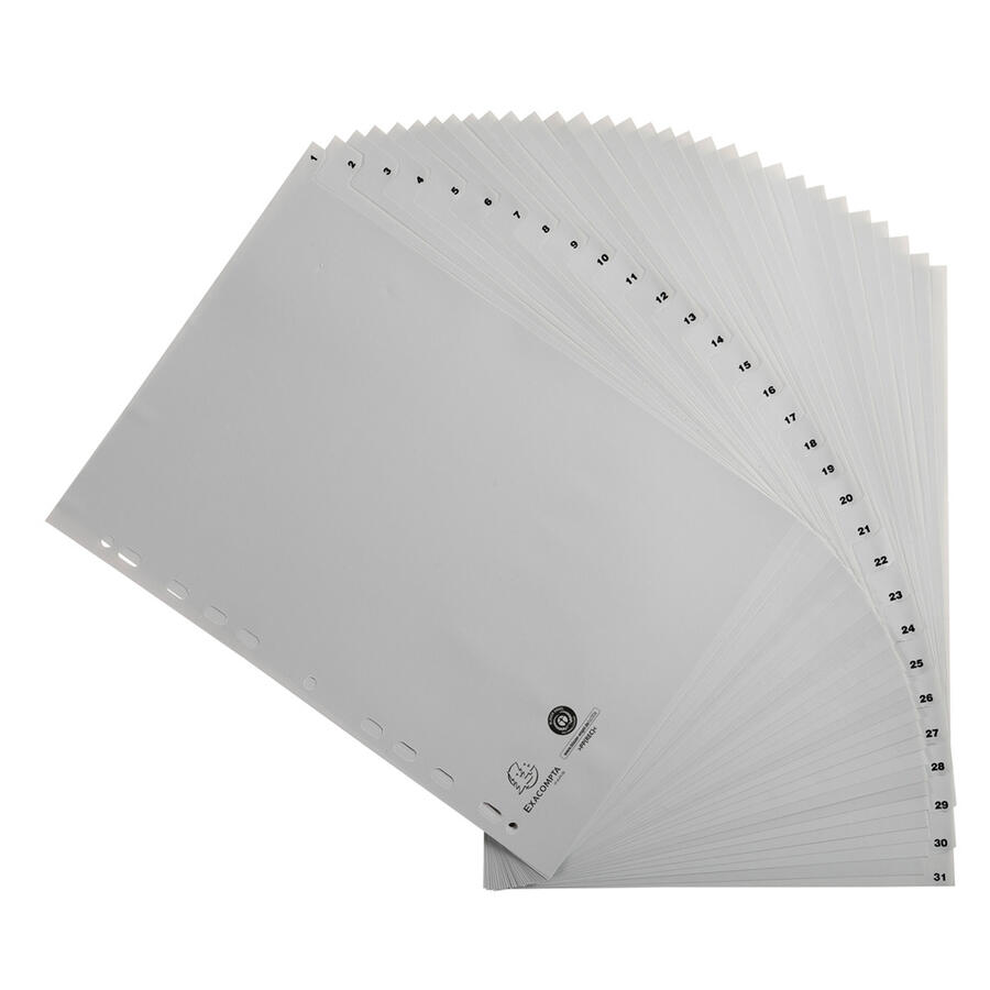 Separatore Intercalare in PP Riciclato f.to A4 col. Grigio EXACOMPTA