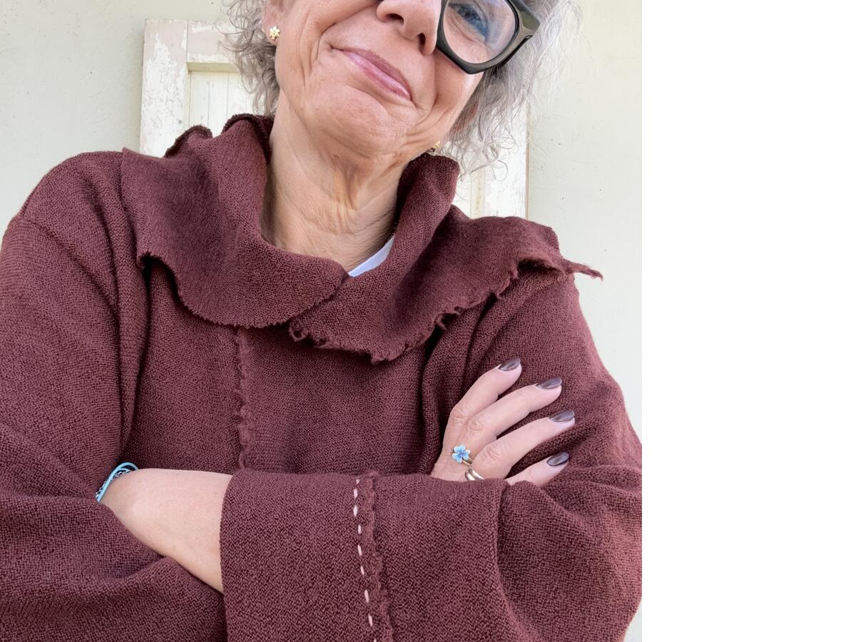 Giacca in pura lana mattone